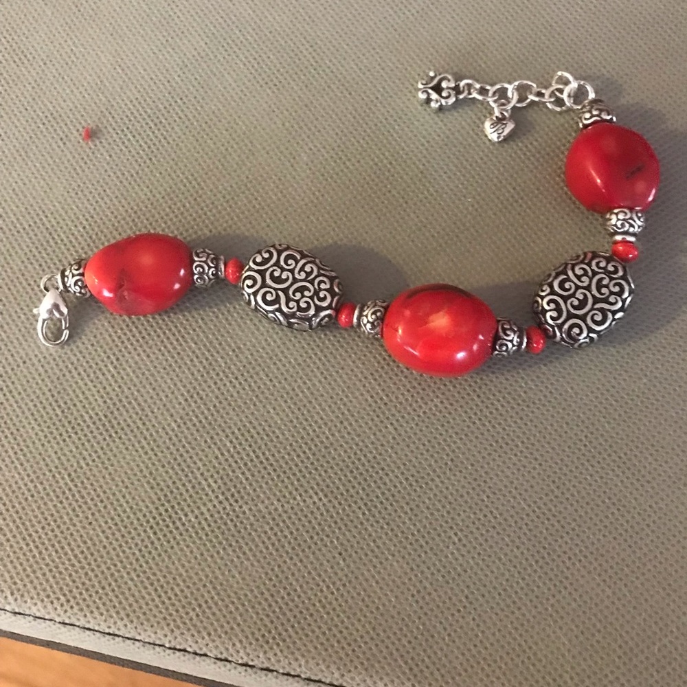 Brighton red & silver bracelet